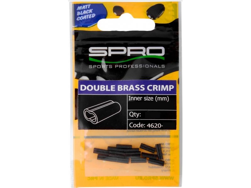 Matte Black Double Crimp 0 8x1 7x8mm SPRO 4620 902